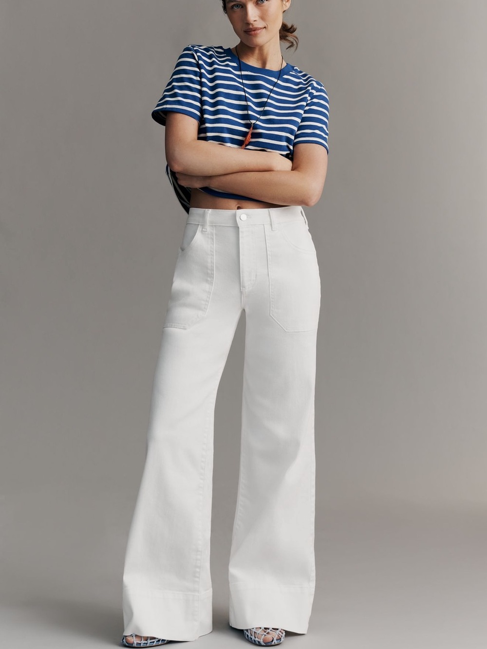 Pilcro Rylan Relaxed Wide-Leg High-Rise Flare Jeans NWT
